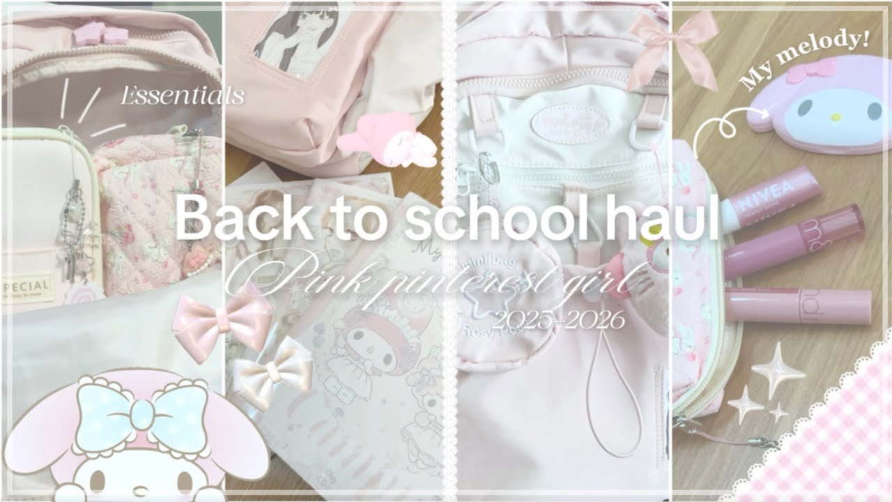 Back to school haul🍥🎀 | what’s in my backpack: pencil case, emergency kit | winterly