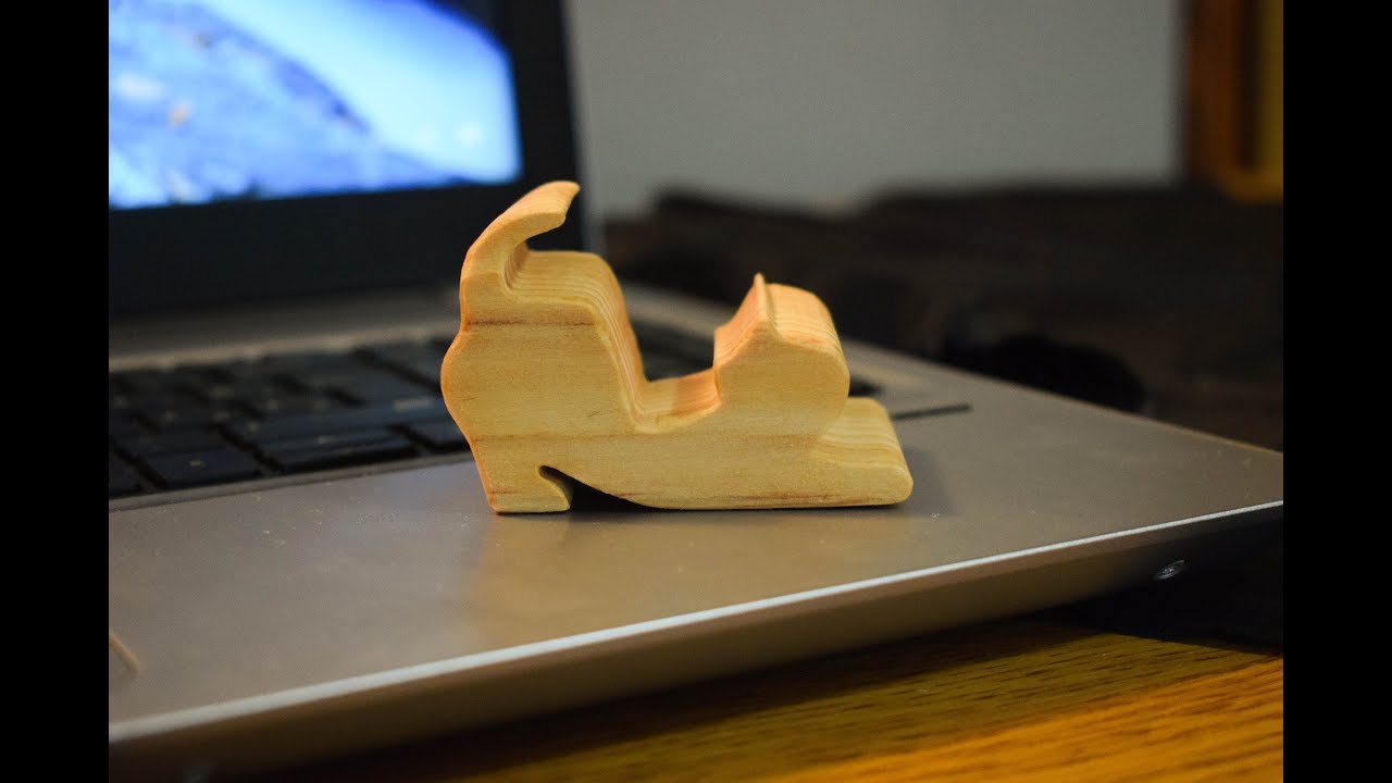 Woodwork Projects For Beginners | Making Wooden Cat Phone Holder