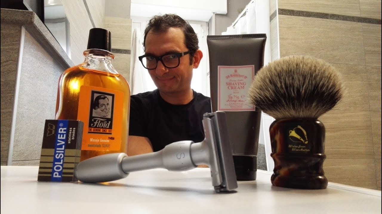 Merkur Vision - Polsilver Stainless - DR Harris Rose - Frank Shaving manchu 30mm. - Floid Suave