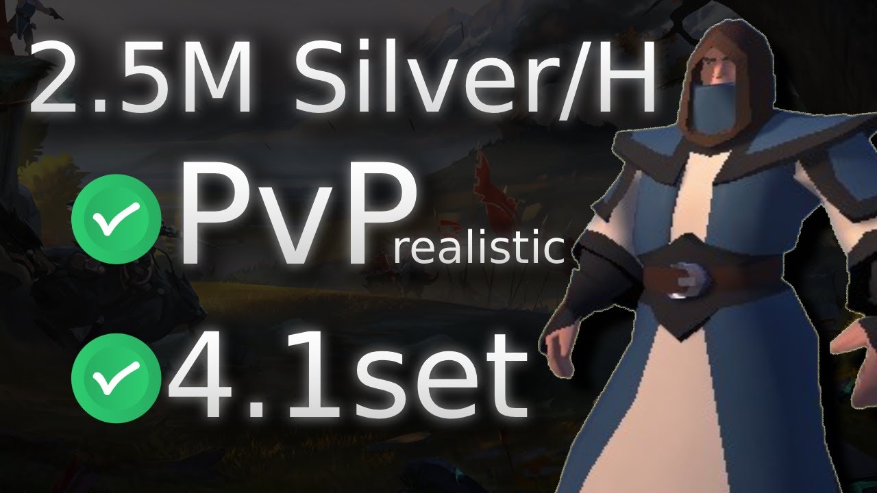 Realistic 2.5M Silver/H with ONLY 4.1 Build | albion online PvP silver farm