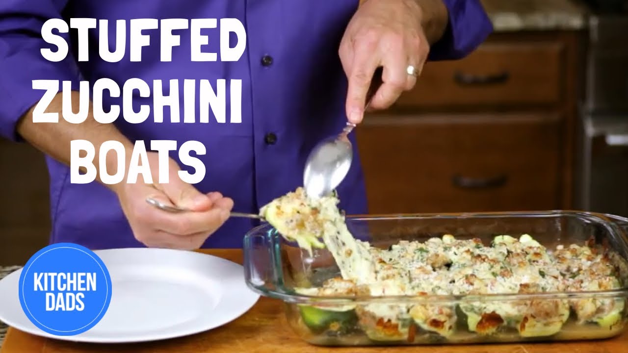 Sausage Stuffed Zucchini Boats