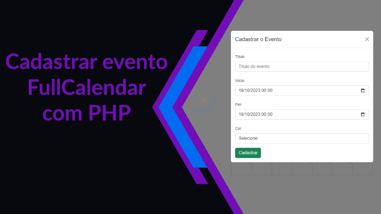 #4 - Como cadastrar evento FullCalendar com PHP