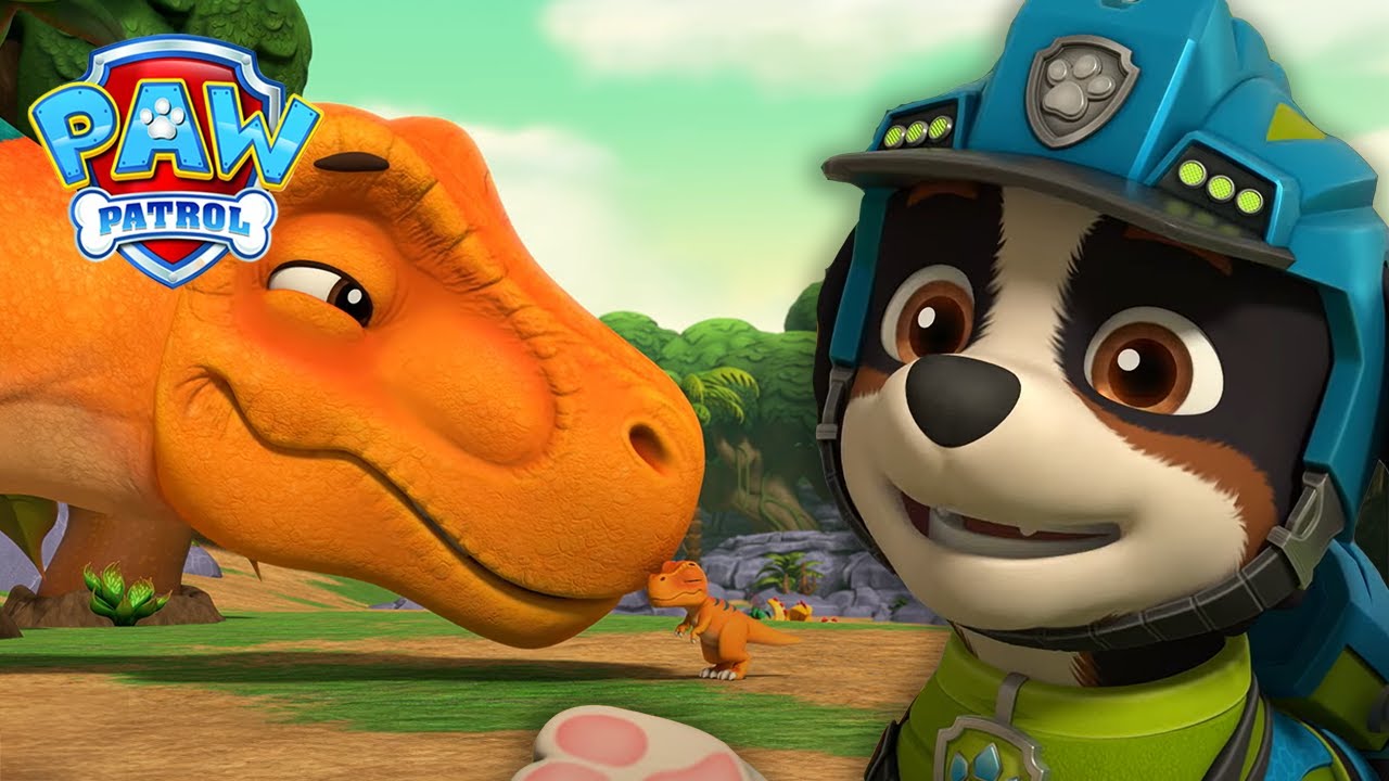 Um dinossauro fica preso! 🦖  - Patrulha Canina PAW Patrol - Desenhos animados para crianças