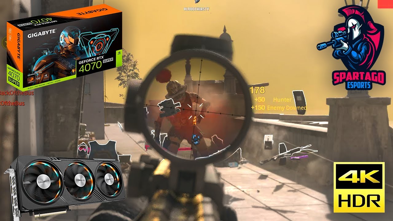 TOP-10 Call of Duty Warzone KILLS Gameplay 4K ULTRA HD HDR RTX 4070 SUPER DLSS 