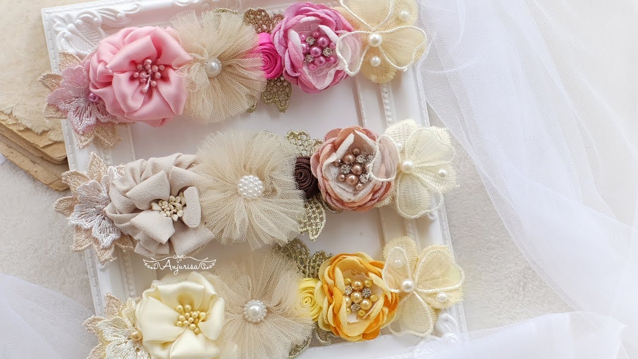 Make Baby Headband with Anjurisa #6 - Tulle Fabric Flower