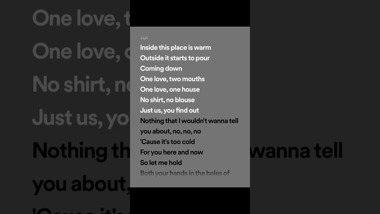 The Neighbourhood - Sweater Weather (lyrics spotify version)