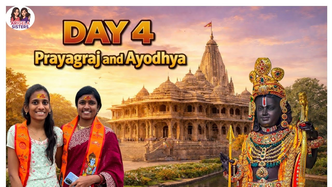 Day 4 Prayagraj and Ayodhya🚩#youtube #vlog #arigelasisters #varanasi #viral #ayodhya #prayagraj 