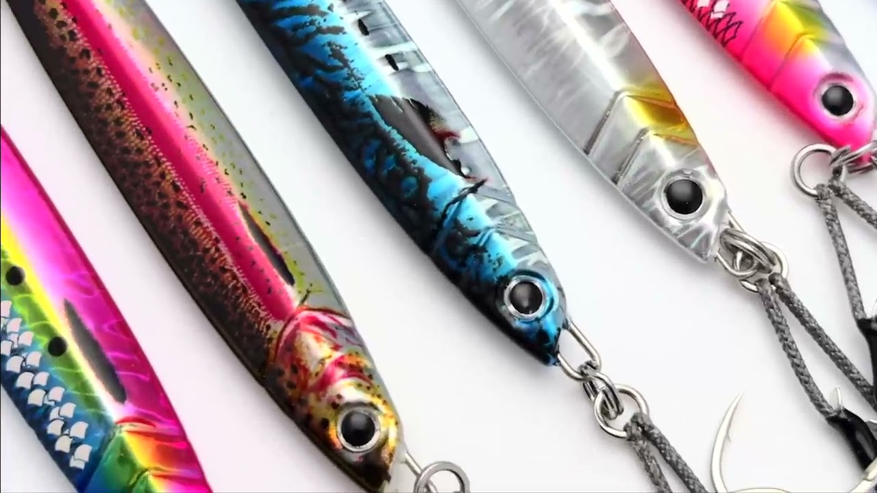 OCEAN CAT Slow Pitch Jigging Fishing Lures Sinking Lead Metal Jigs Saltwater Fishing 60g 80g 120g