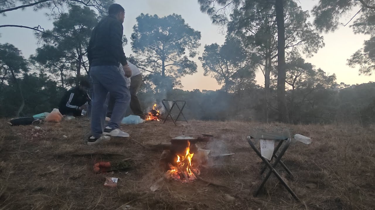 Cooking mutton in camping  जंगल में बनेगा आज मटन 