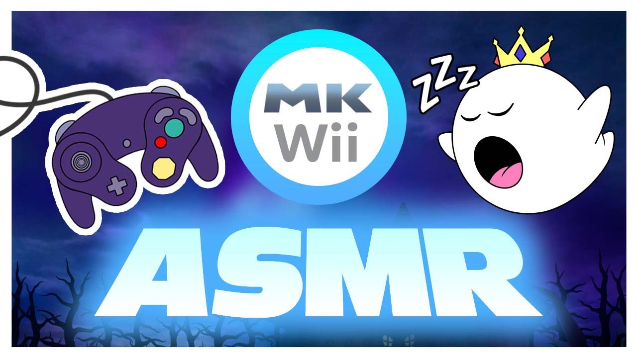 1 hour of KING BOO Mario Kart Wii ASMR W/ rain, thunder, controller sounds and soft commentary