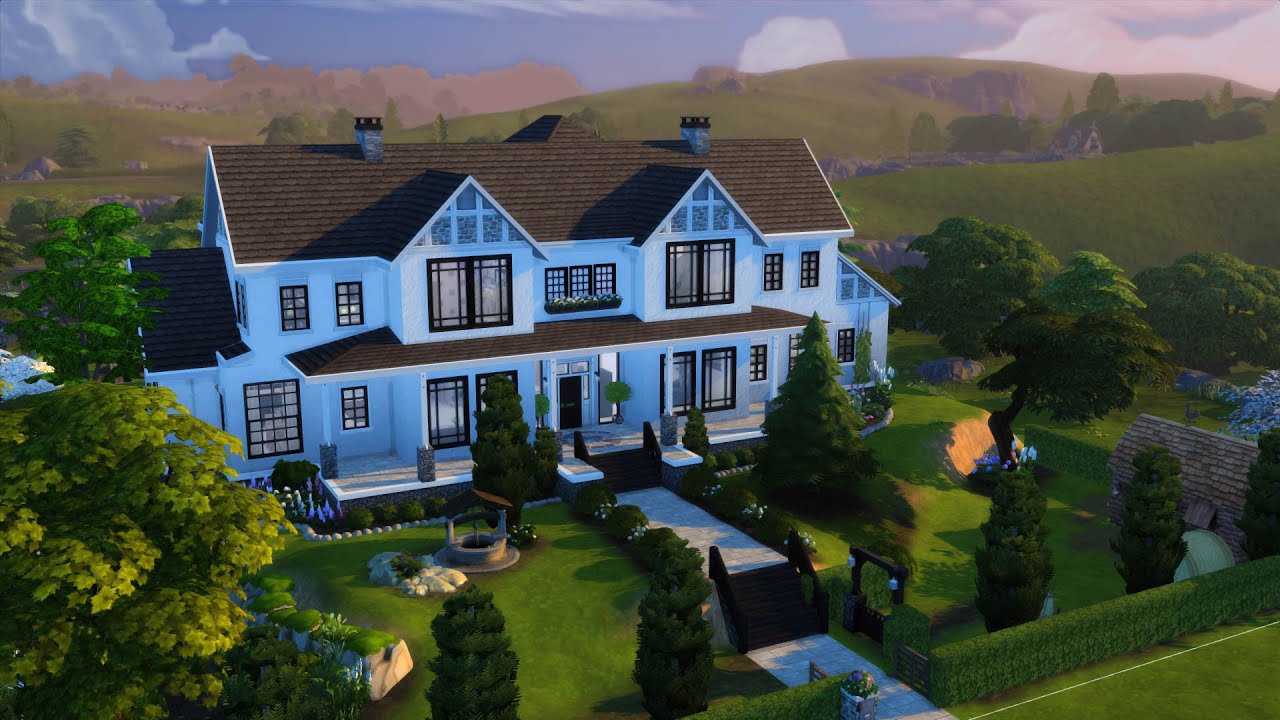 TWILIGHT FIELDS🍃| MODERN FARMHOUSE + Farm + Greenhouse | NO CC BUILD| SIMS 4