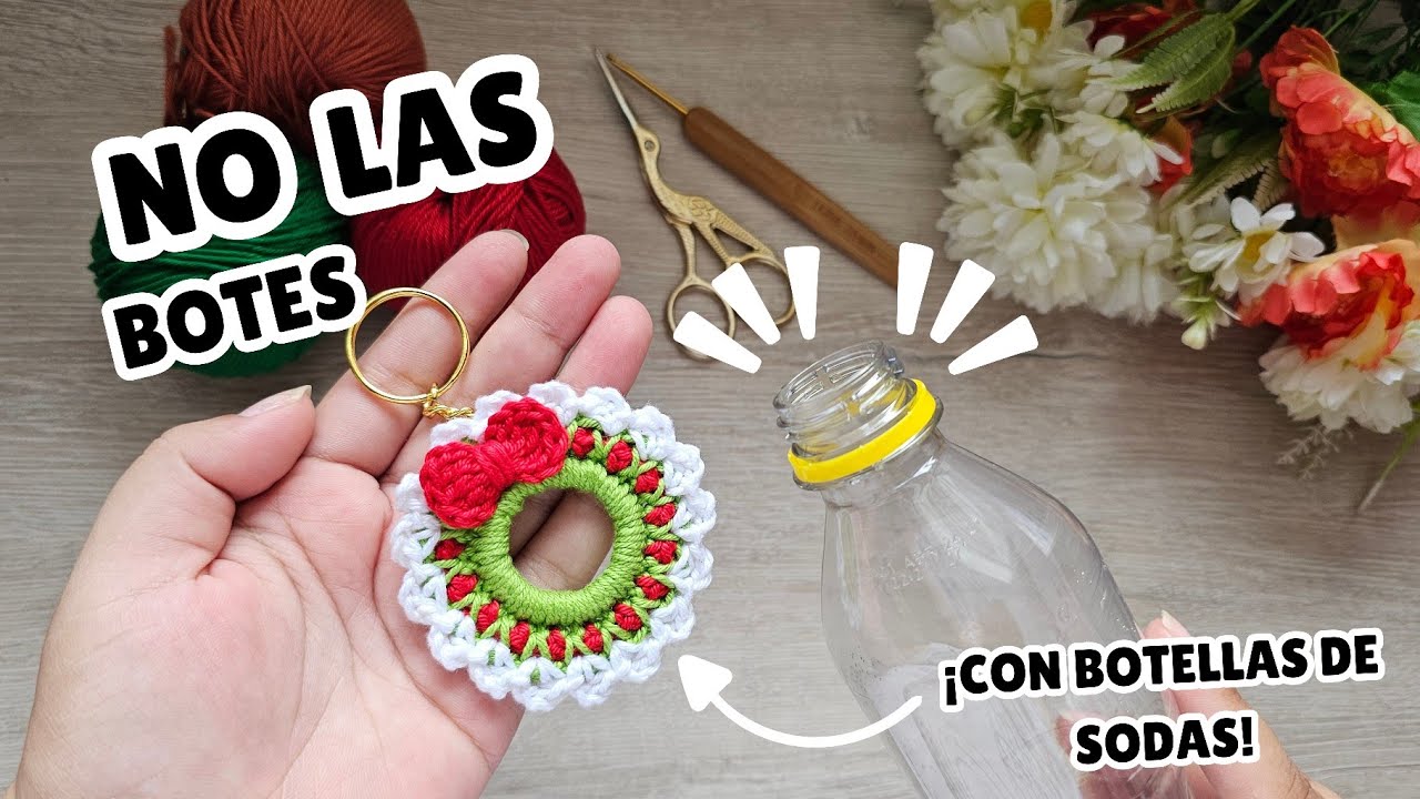 ¡Wow! ¡Tejí el adorno de Navidad más vendido de esta temporada! 💸 Tan solo con Botellas de sodas ♻️