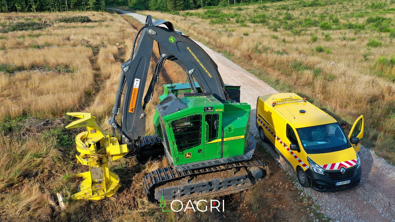 FELLER BUNCHER JOHN DEERE 803M : UNIQUE EN FRANCE ! 💪🇫🇷