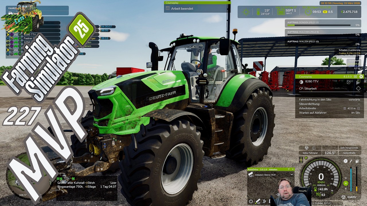 LS 25 MVP 4 Fach # 227 Mein Traktor muss zum haubt Hof die walze holen.