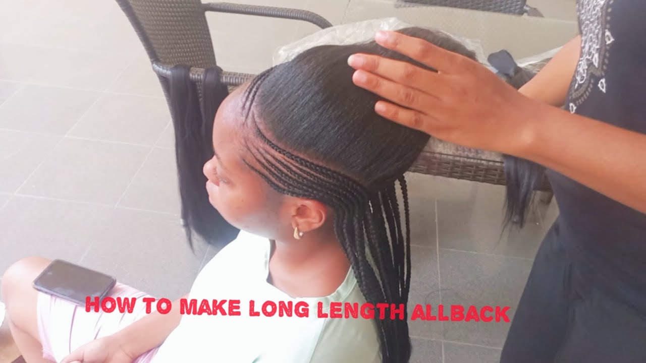 HOW TO MAKE LONG LENGTHY ALLBACK HAIRSTYLE WITH COLOUR BLACK ATTACHMENT @lushhairnigeriaofficial
