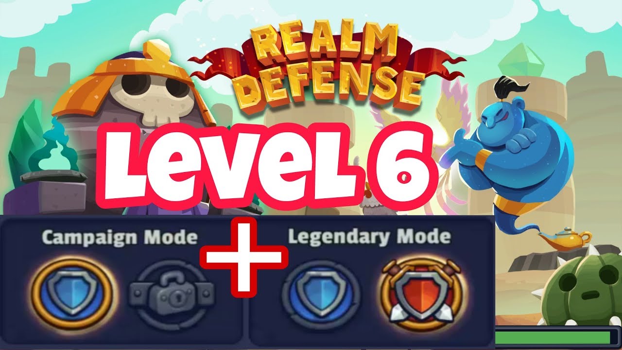 Realm Defense Level 6 Campaign And Legendary With Local Heroes