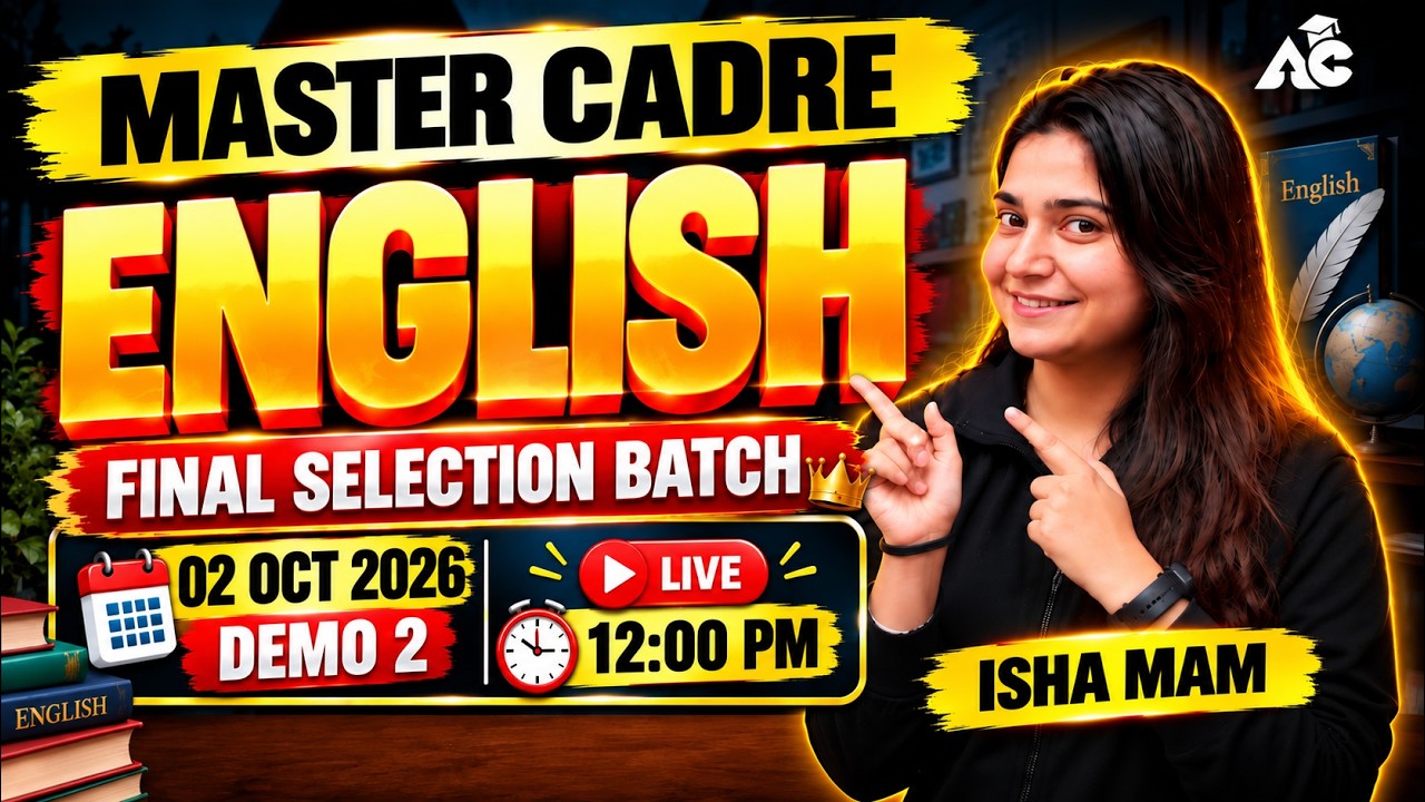 Master Cadre 2026 | Final Selection Batch Demo 2 | English Preparation by Isha Ma&rsquo;am