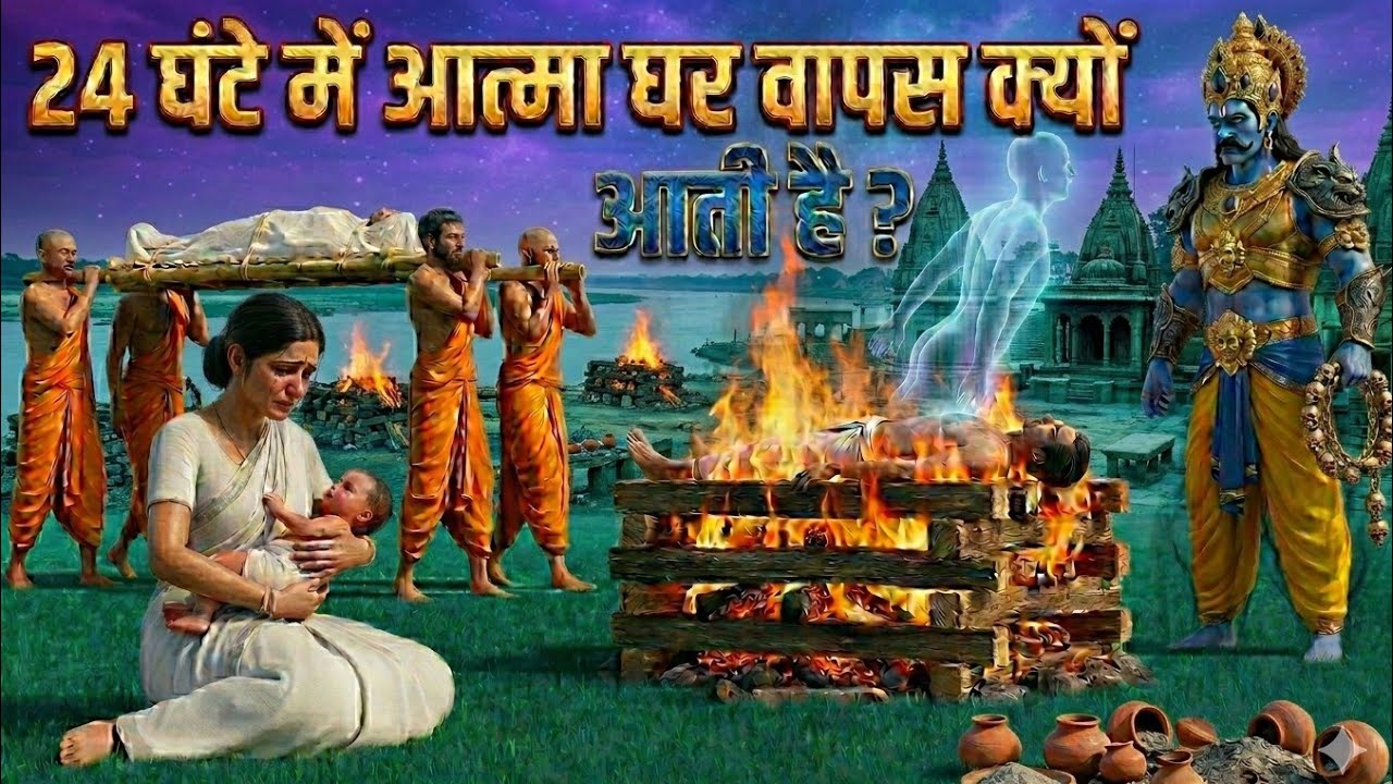 मृत्यु के 24 घंटे बाद आत्मा घर वापस क्यों आती हैं #garudpuran 