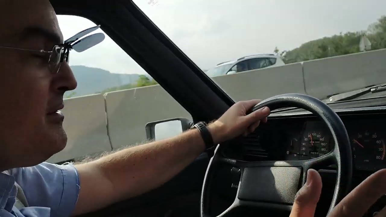 Fiat Regata 70S 1987 motorway cruising in Slovenia 12 October 2023.