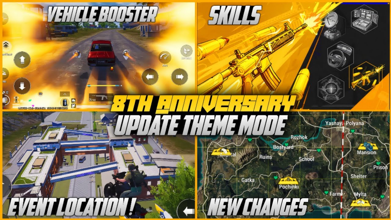 8TH Anniversary Update Is Here | Vehicle Booster And New Secret Theme Mode Event Change |PUBGM