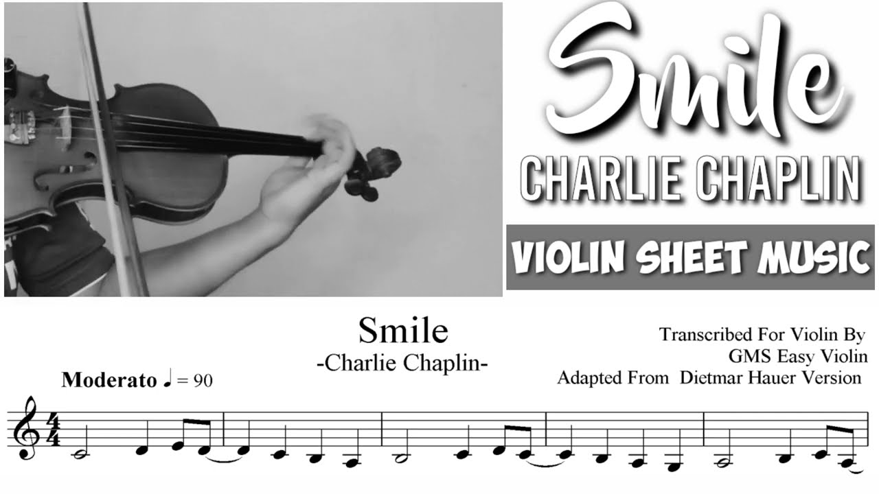 Free Sheet || Smile - Charlie Chaplin || Violin Sheet Music