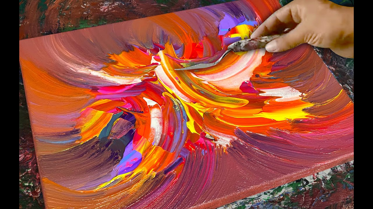 Easy Energetic Painting /315 / For Beginners / Energetic / Acrylics / Abstract Painting Demo