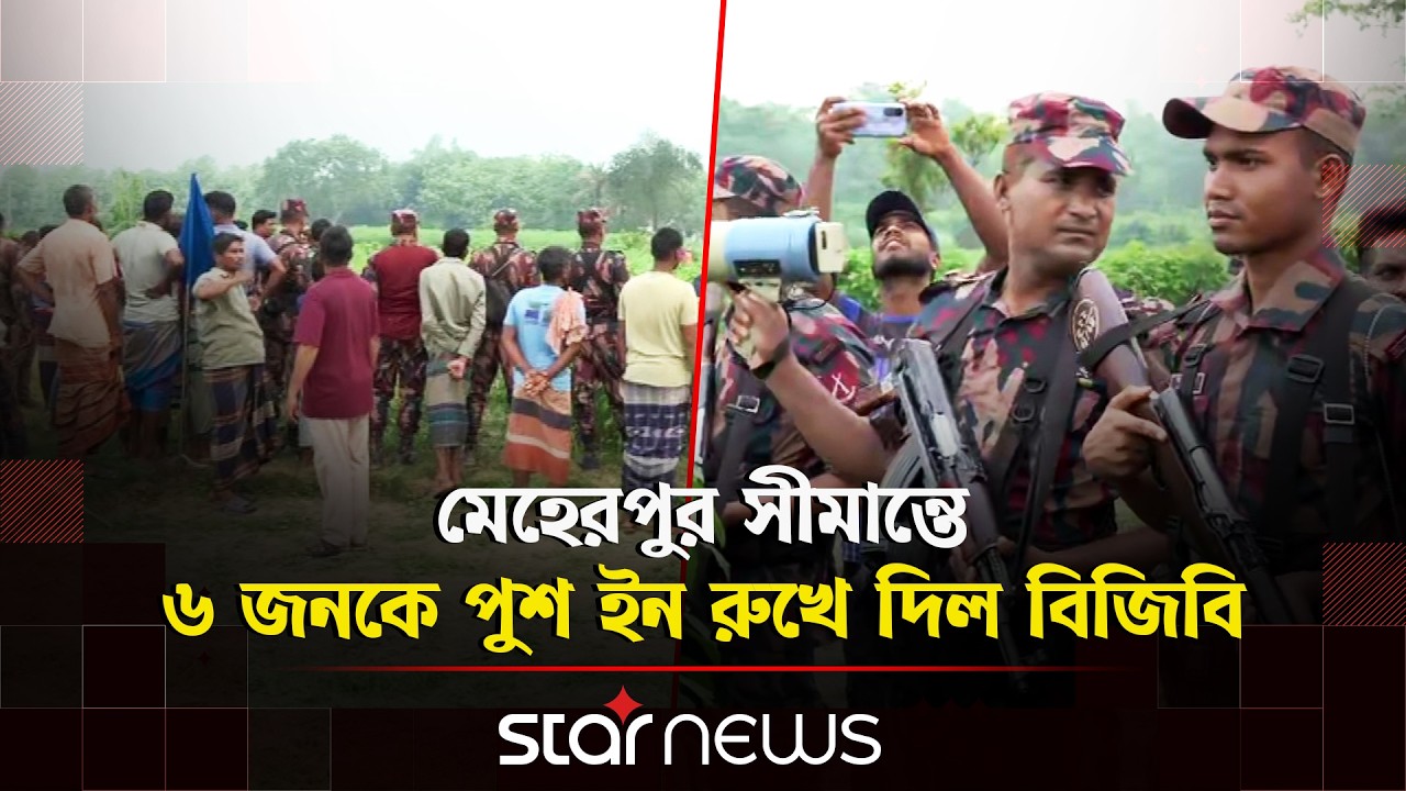 মেহেরপুর সীমান্তে ৬ জনকে পুশ ইন রুখে দিল বিজিবি | BGB | BSF | Push In | Star News