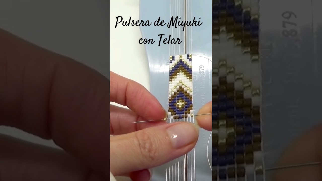 Como hacer una pulsera Miyuki en un telar para abalorios. #diy #telar #miyuki #handmade #tutorial