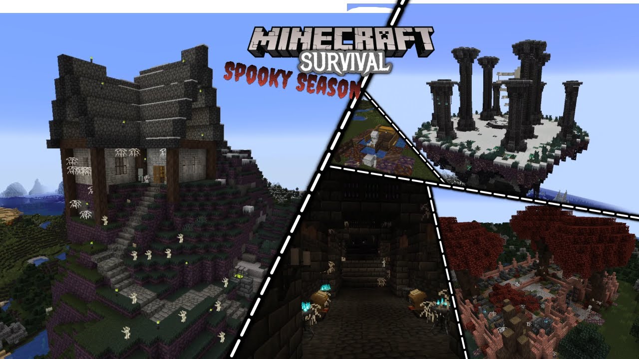 I Survived in a Spooky Graveyard World in | Minecraft Survival