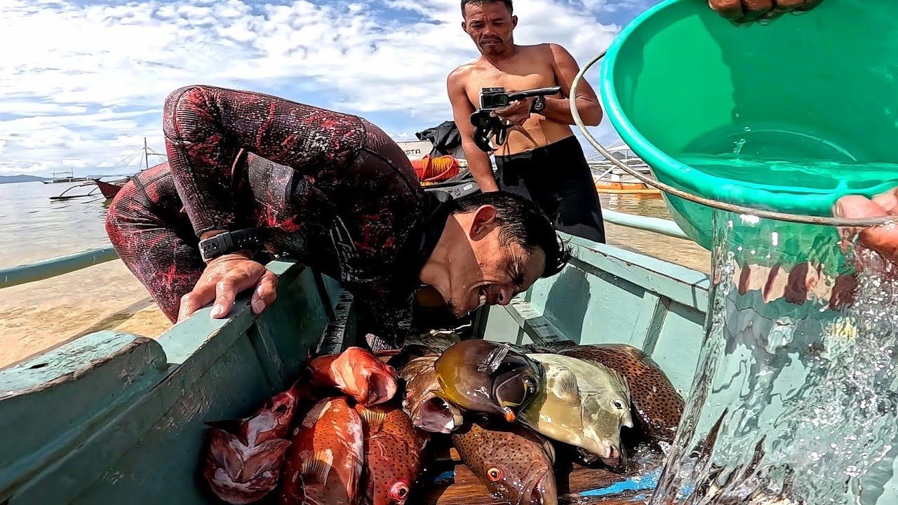 LINGON PABALIK😁 | INIHAW AT KINILAW😋 #spearfishingphilippines #shortvideos #viral #food #adventure 