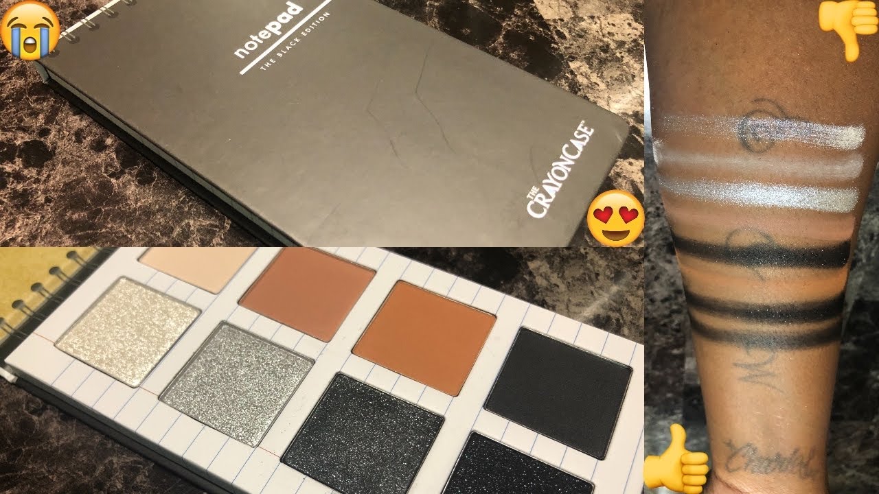 Crayon Case ‘Black’ Notepad Mini Eyeshadow Palette  - LIVE SWATCHES | WOC