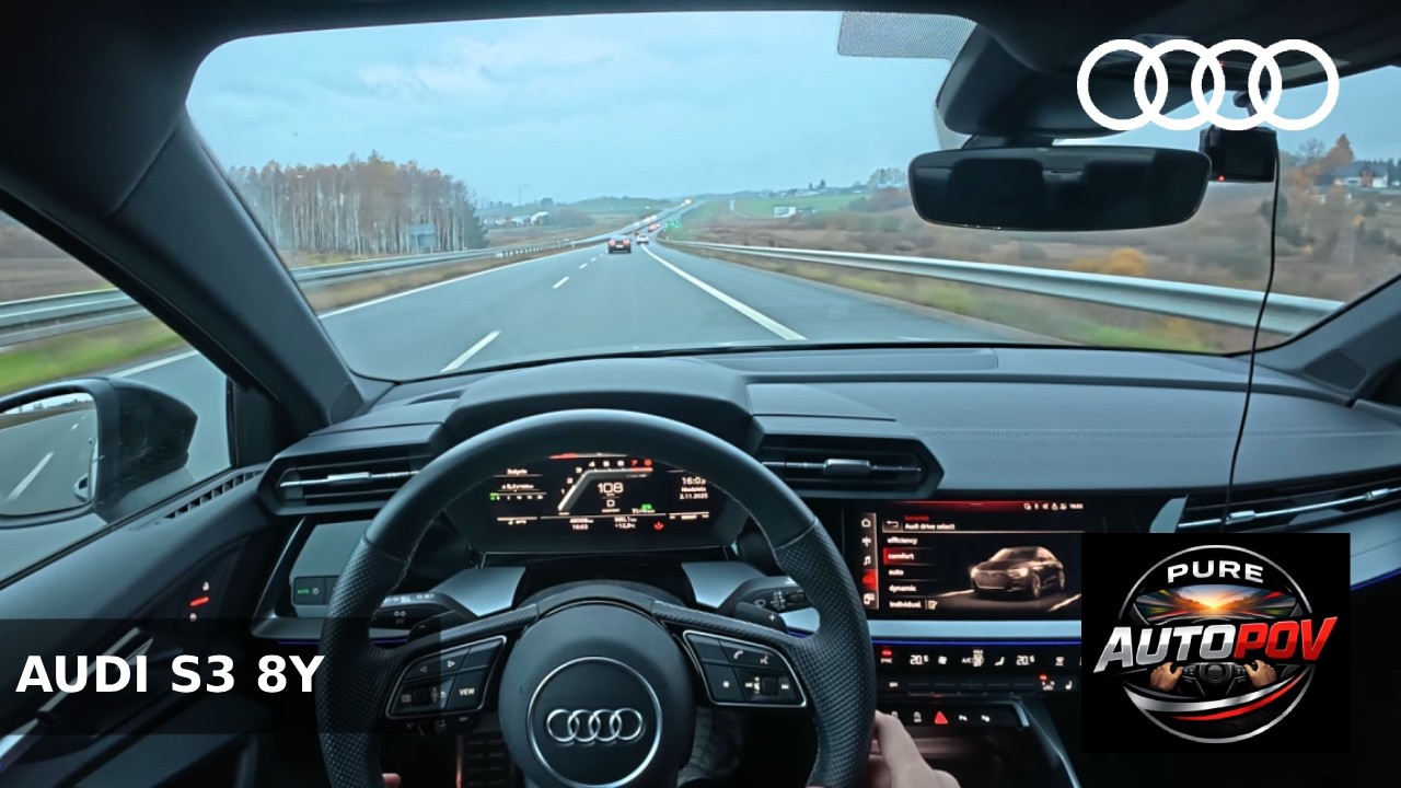 4K DJI Osmo Action 5 Pro - Relaxing POV Driving - AUDI S3 8Y - No music, pure sound, ASMR #pov #dji