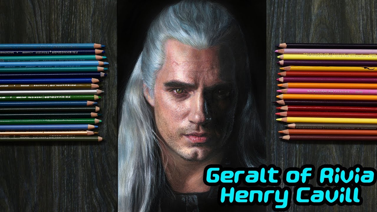 Drawing Geralt of Rivia | Henry Cavill - The Witcher 2019