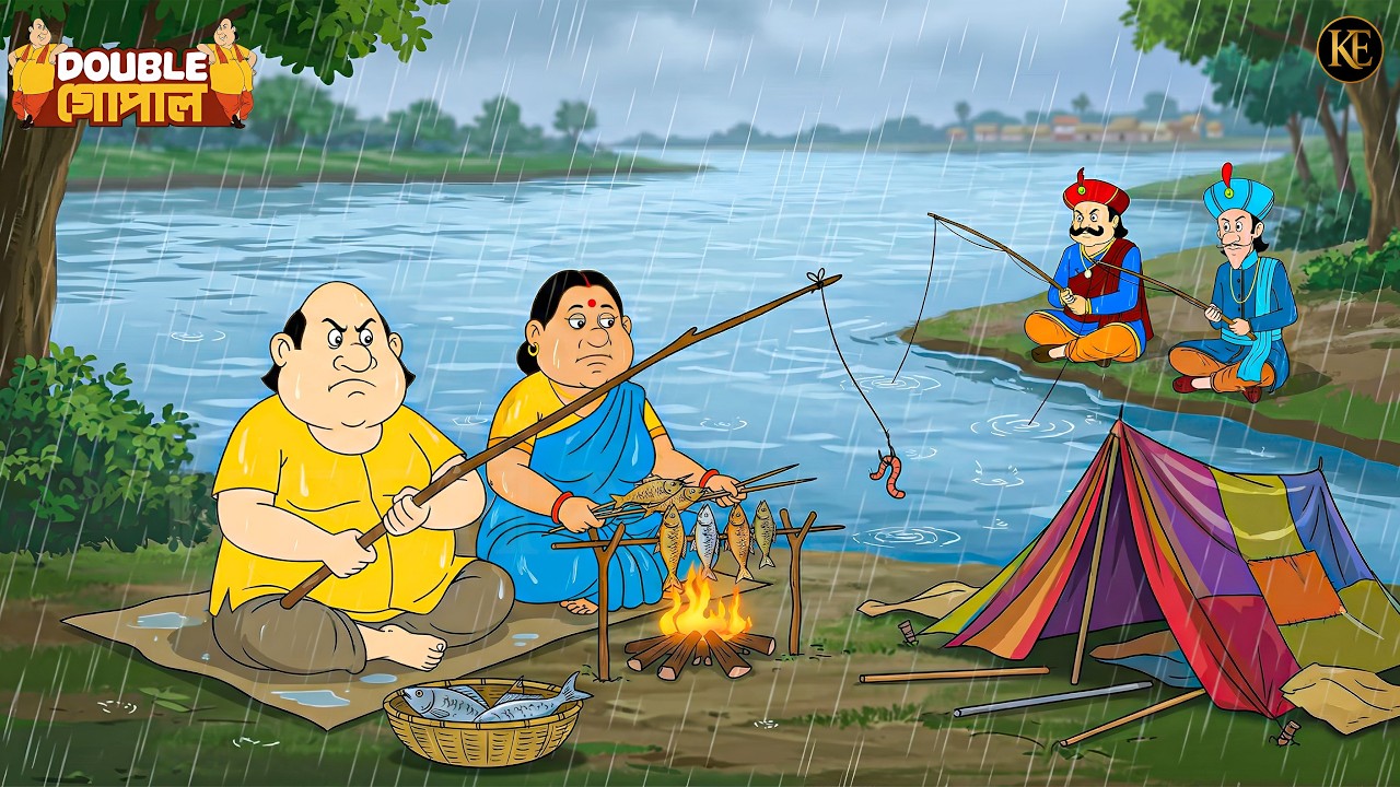 গোপাল বৃষ্টিতে পুরোদমে মাছ ধরা! || Gopal Bhar || Best Of Gopal Bhar