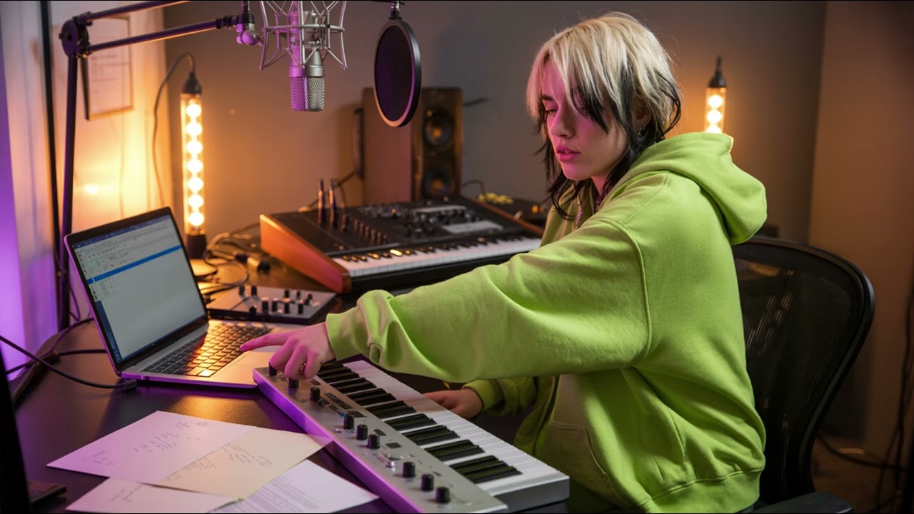 Billie Eilish–Inspired Instrumental 🎹 | Emotional 4K AI Music Experience 🌌