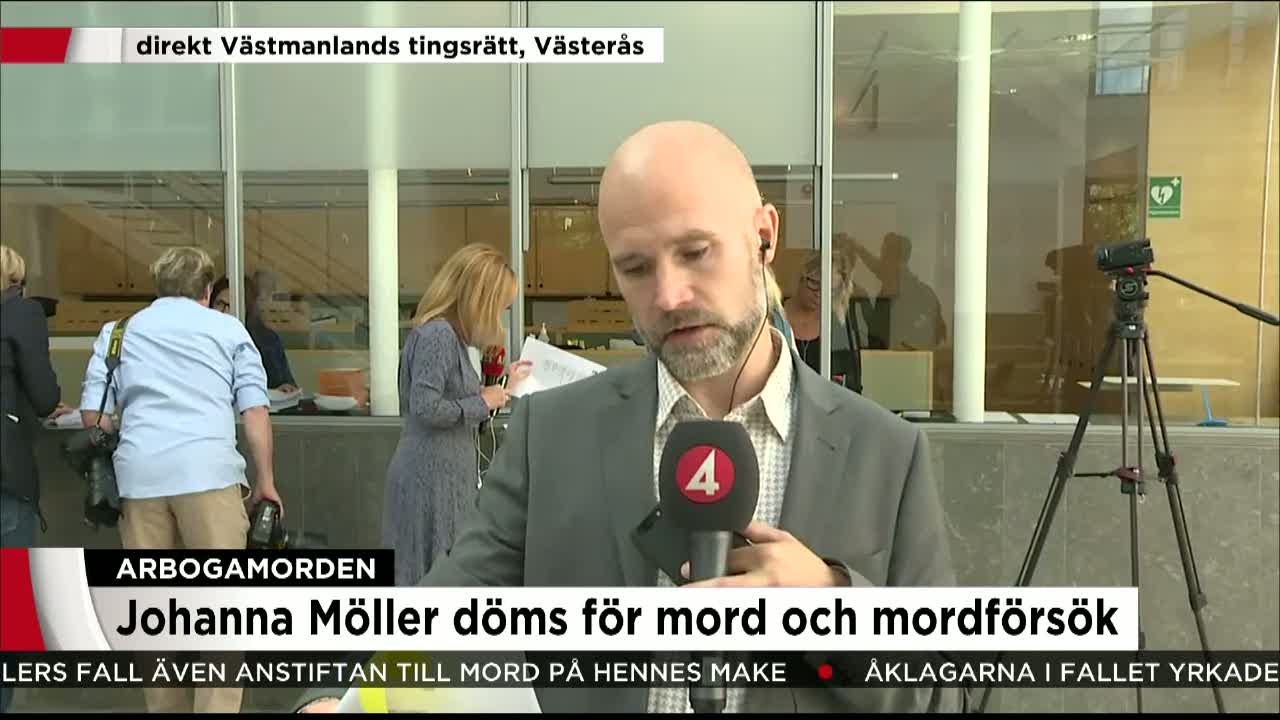 Livstid för Johanna Möller - 14 år för Rajabi - Nyheterna (TV4)