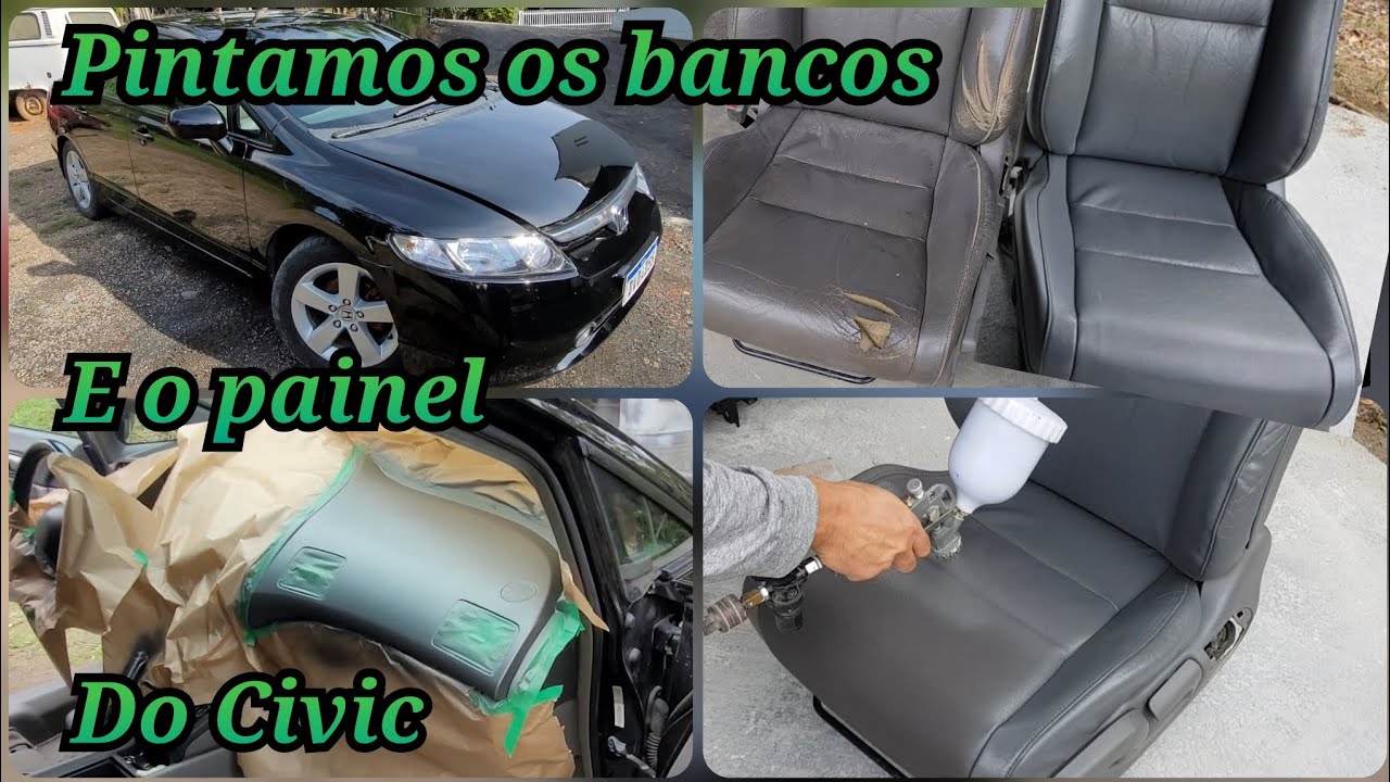 Último vídeo do honda civic no canal, pintamos os bancos de couro e o painel, e vamos vender...