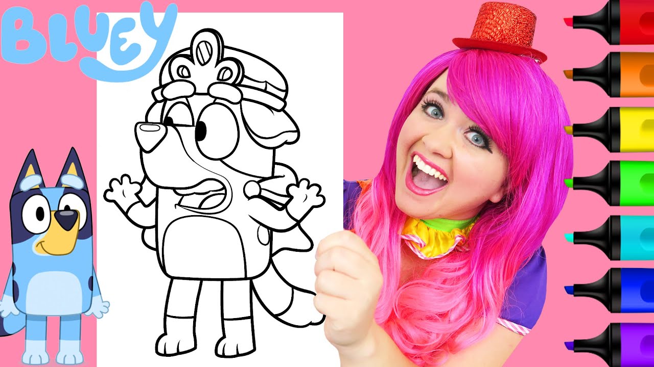 Coloring Bluey Princess | Markers
