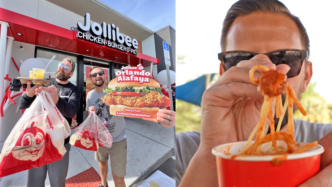 Впервые пробуем Jollibee! | Открытие совершенно нового заведения в Орландо, дегустация и рейтинги...