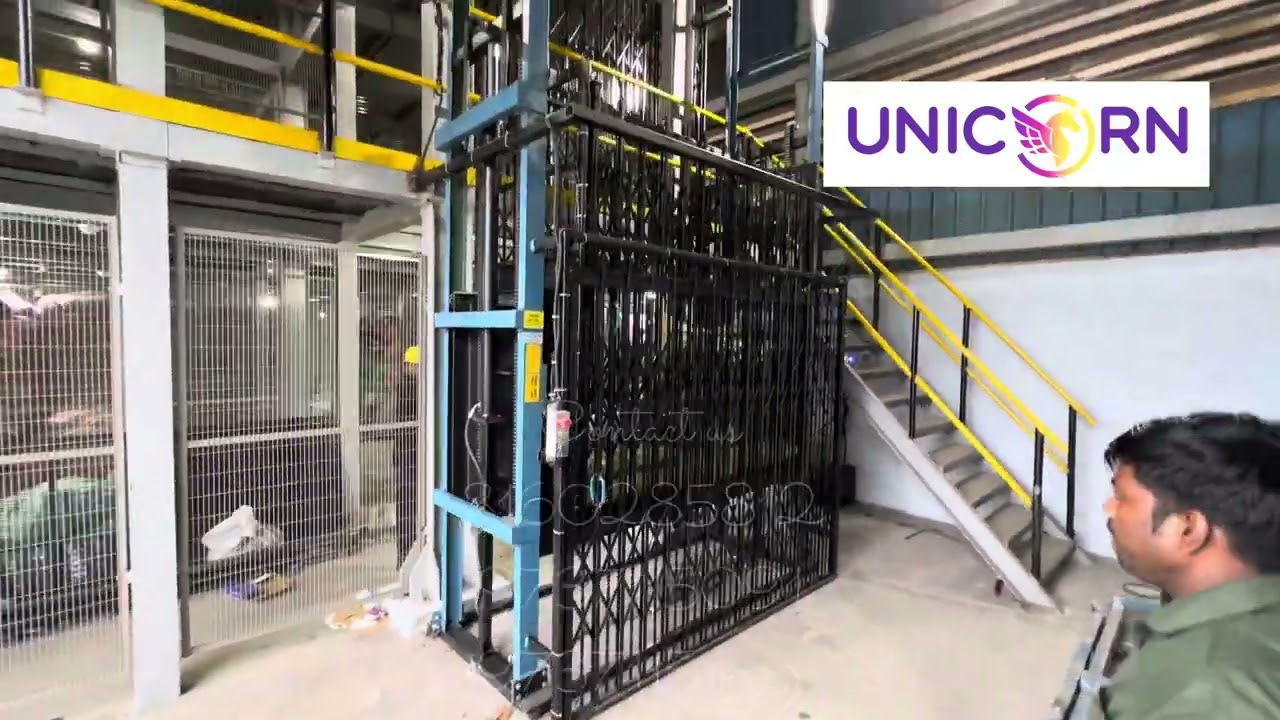 Hydraulic goods lift | Goods lift | Material lift 1000 KG | Heavy weight lift | Cabin lift | Lift 