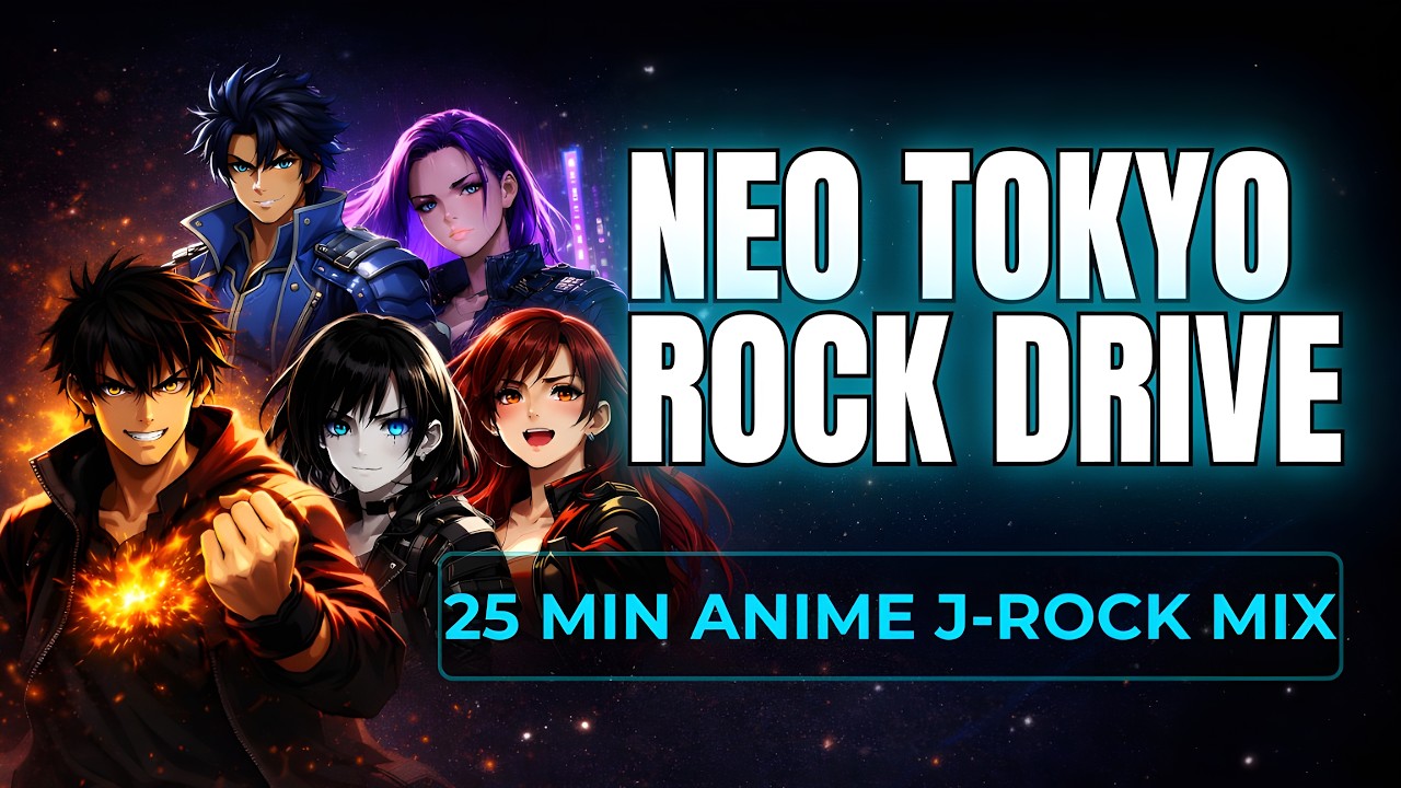 Neo Tokyo Rock Drive – 25 Min Anime J-Rock Mix