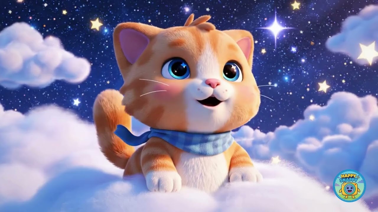 Twinkle Twinkle Little Star 🌟 | Cute Singing Cat 3D Animation | Kids Nursery Rhymes