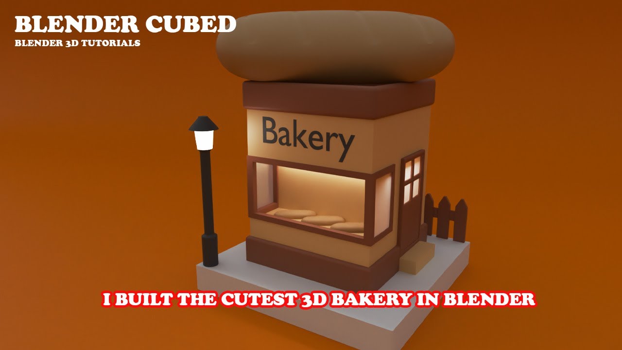 I Built the CUTEST 3D Bakery in Blender – Easy to follow Tutorial!