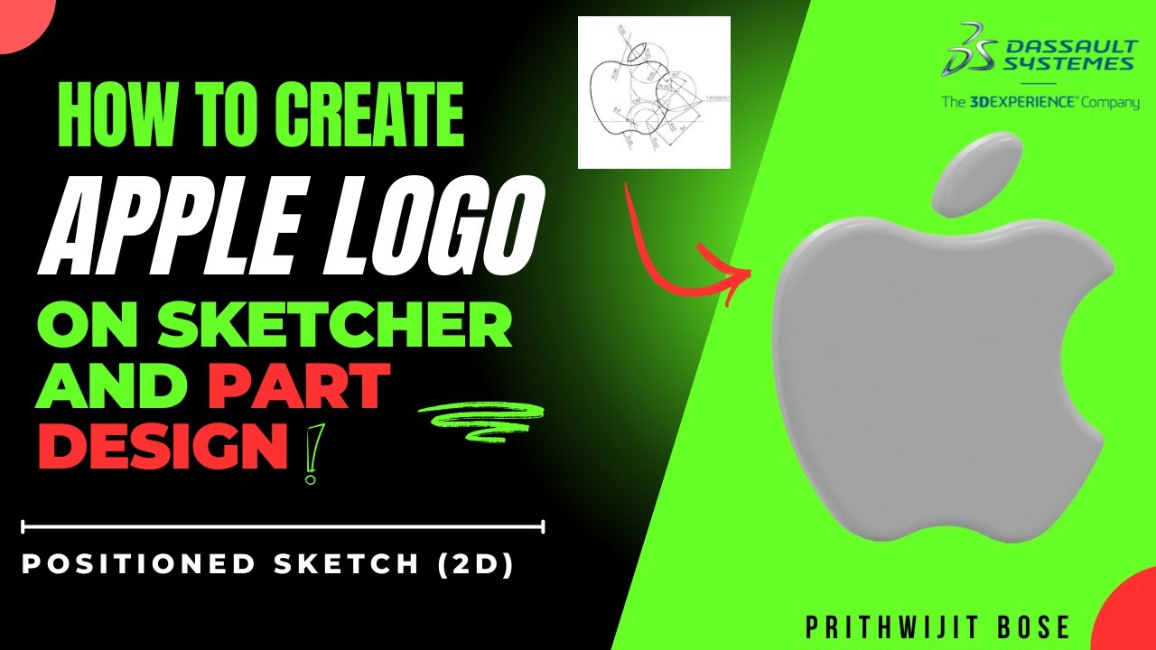 Apple Logo Design in CATIA V6 | Precise 2D Sketch with Dimensions