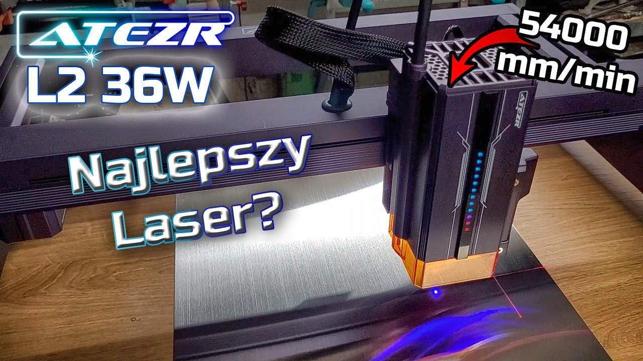 ATEZR L2 36W 54000mm/min AutoFocus - TEST Grawerka Laserowa