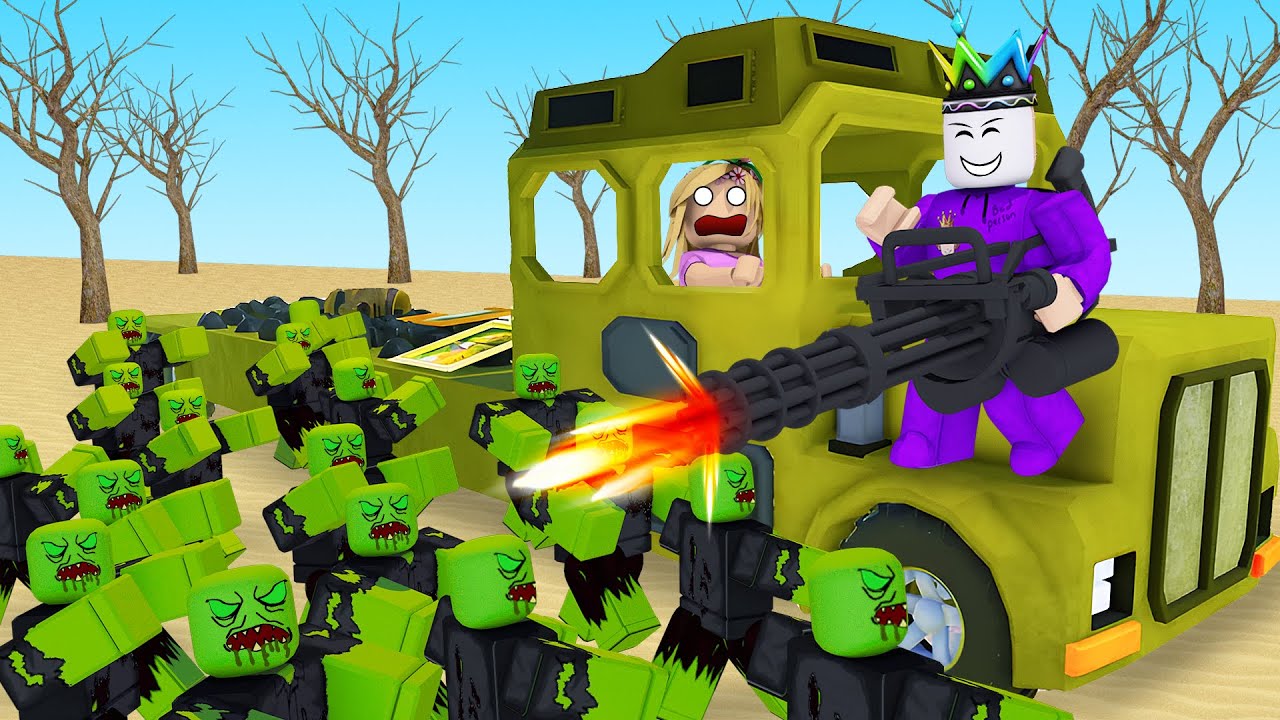 I Drive MILITARY TRUCK Through 1,323,490 Zombies On Roblox