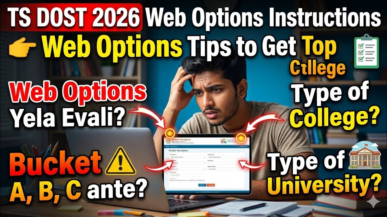 TS Dost Web Options Process to get Seat in Phase 1@StudentUpdates247 