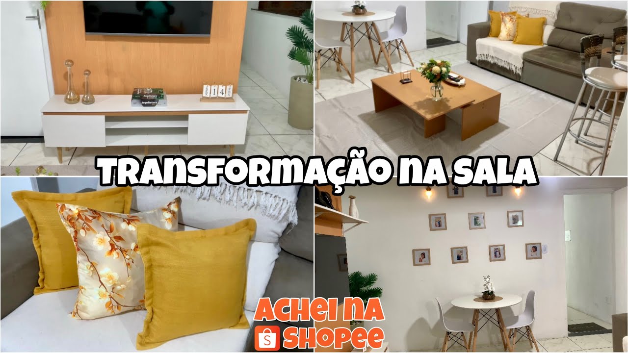 💕TRANSFORMAÇÃO DA MINHA SALA COM A SHOPEE/ FICOU UM LUXO! ✨💕 #decoração  #shopee 