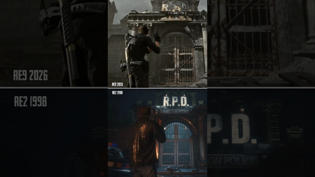 Raccoon City 1998-2026 | Resident Evil Requiem & Resident Evil 2 Remake Comparison
