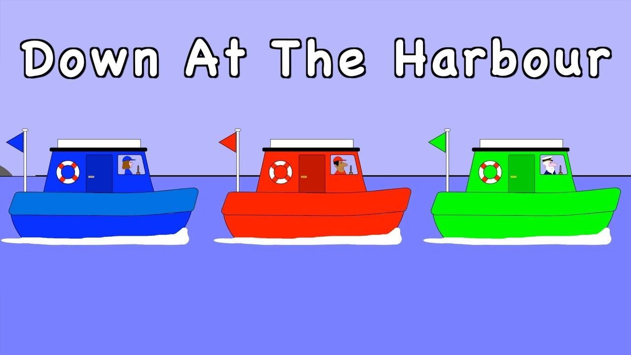 Down At The Harbour | NURSERY RHYME | RainbowRabbit | @rainbowrabbitsongs | #rainbowrabbitsongs